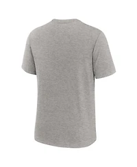 Nike Men's Heather Gray West Virginia Mountaineers Arch Over Logo Tri-Blend T-Shirt