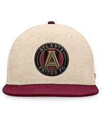 Fanatics Men's Cream Atlanta United Fc Tempo Corduroy Snapback Hat