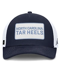Jordan Men's Navy/White North Carolina Tar Heels 2025 On-Field Rise Patch Trucker Adjustable Hat