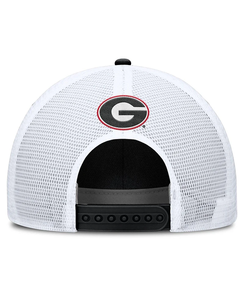 Nike Men's /White Georgia Bulldogs 2025 On-Field Rise Patch Trucker Adjustable Hat