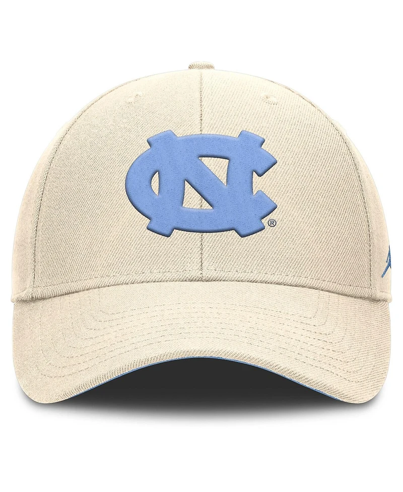 Jordan Men's Natural North Carolina Tar Heels Rise Primetime Performance Trucker Adjustable Hat