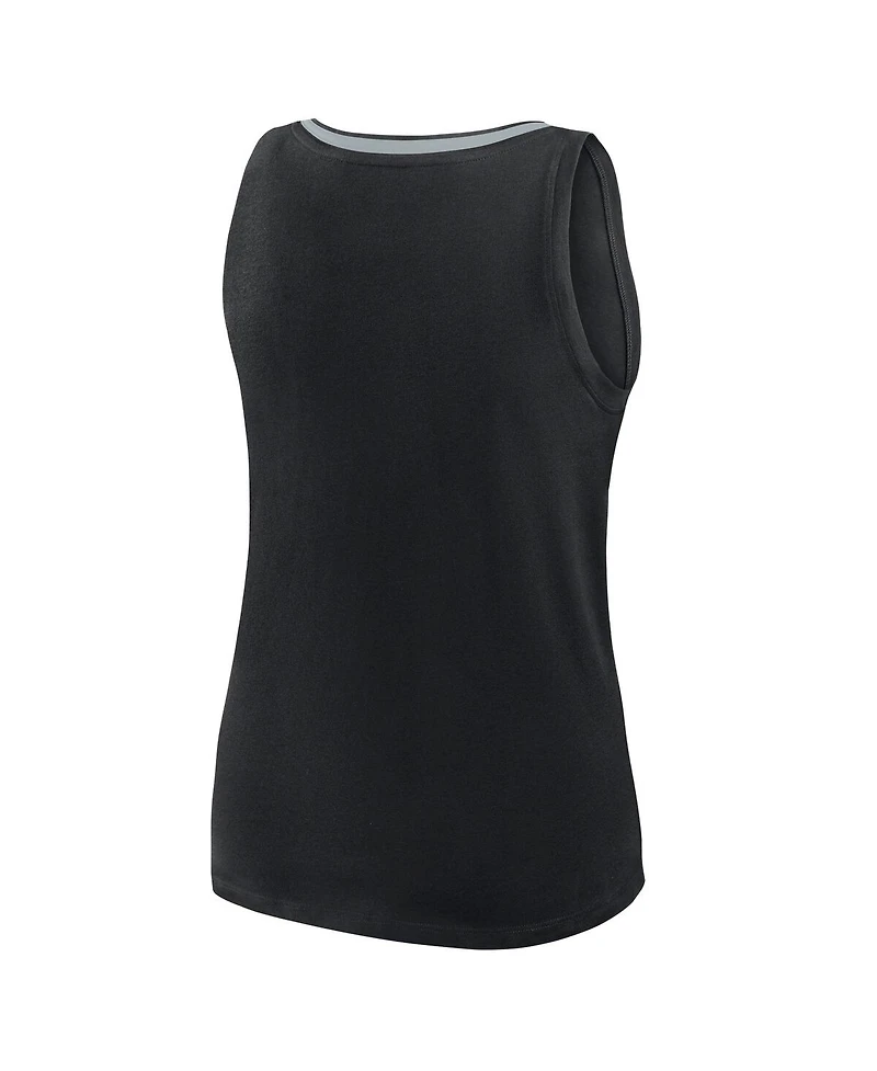 Logo Athletic Women's Black Las Vegas Raiders Stellar Win V-Neck Tank Top