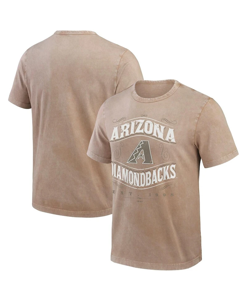 Darius Rucker Collection by Fanatics Men's Tan Arizona Diamondbacks Sun Faded T-Shirt