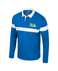 Colosseum Men's Blue Ucla Bruins Too Cool For School Long Sleeve Polo Shirt