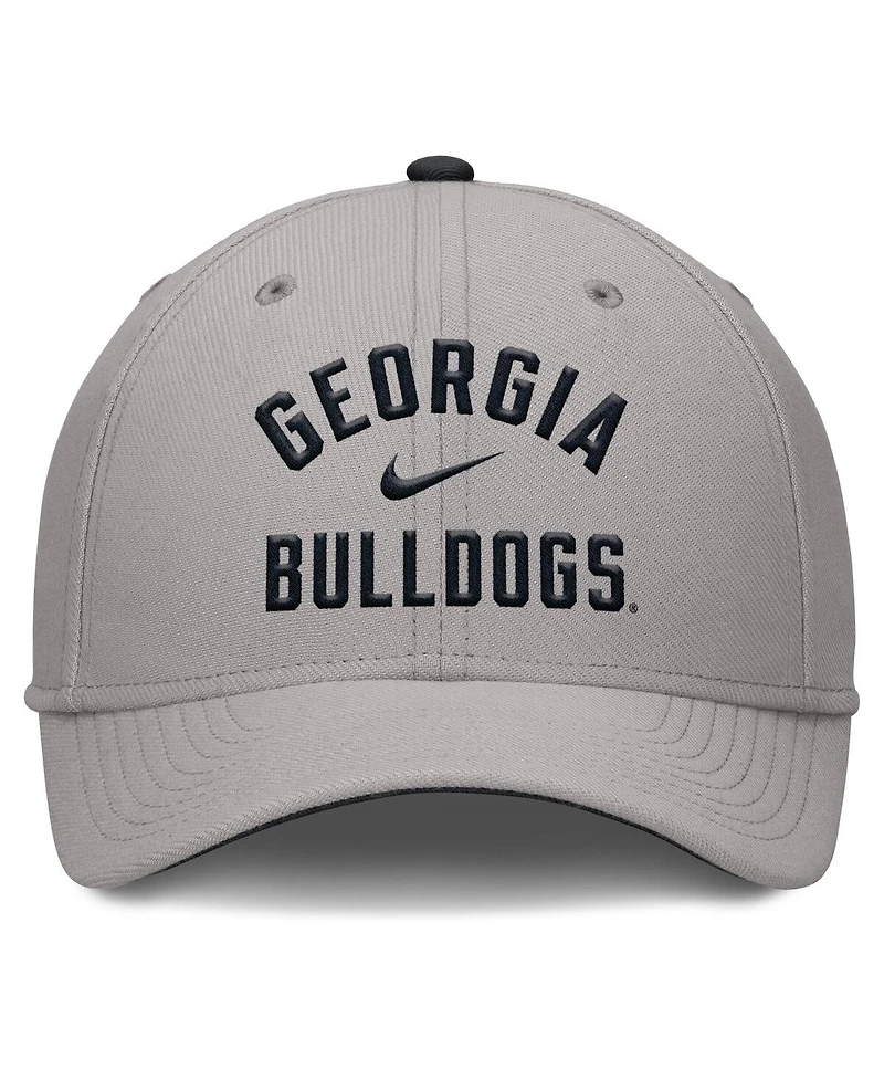 Nike Men's Gray Georgia Bulldogs Rise Prep Performance Flex Hat