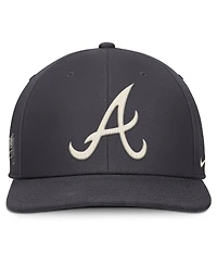 Nike Men's Anthracite Atlanta Braves Statement Pro Snapback Hat