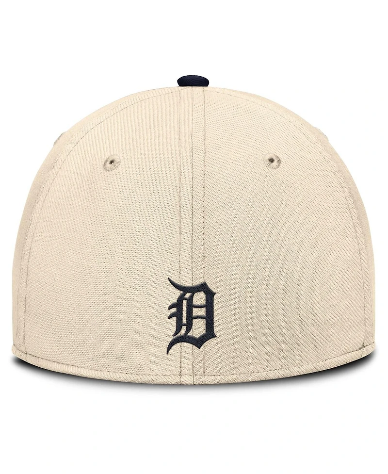Nike Men's Natural/Navy Detroit Tigers Statement Rise Performance Flex Hat