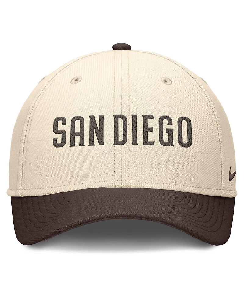 Nike Men's Natural/Brown San Diego Padres Statement Rise Performance Flex Hat