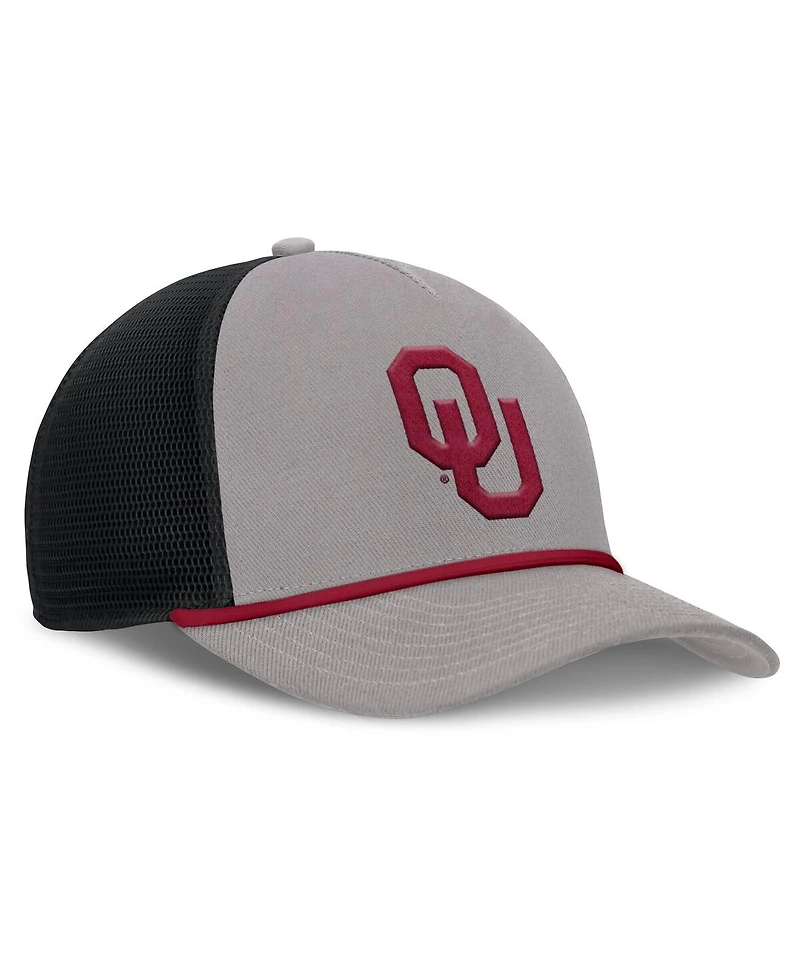 Jordan Men's Gray Oklahoma Sooners Rise Primetime Trucker Adjustable Hat