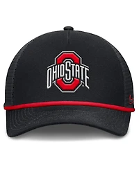Nike Men's Black Ohio State Buckeyes Rise Primetime Trucker Adjustable Hat