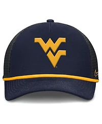 Nike Men's Navy West Virginia Mountaineers Rise Primetime Trucker Adjustable Hat
