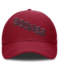 Jordan Men's Crimson Oklahoma Sooners Slanted Primetime Rise Performance Adjustable Hat