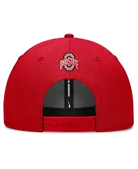 Nike Men's Scarlet Ohio State Buckeyes Slanted Primetime Rise Performance Adjustable Hat