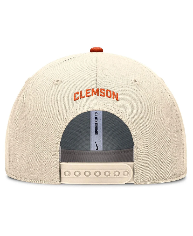 Nike Men's Natural Clemson Tigers Rise Primetime Performance Trucker Adjustable Hat