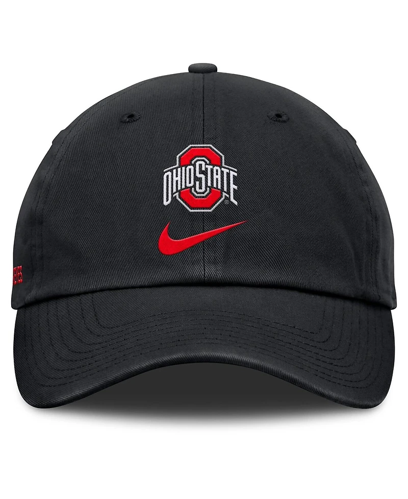 Nike Men's Black Ohio State Buckeyes Primetime Club Adjustable Hat