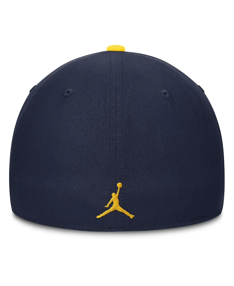 Jordan Men's Maize/Navy Michigan Wolverines 2025 Sideline Rise Local Performance Flex Hat