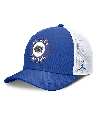 Jordan Men's Royal/White Florida Gators Rise Primetime Performance Trucker Adjustable Hat