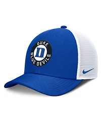 Nike Men's Royal/White Duke Blue Devils Rise Primetime Performance Trucker Adjustable Hat