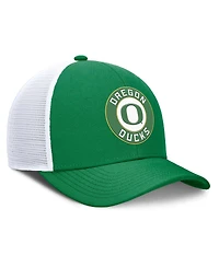 Nike Men's Green/White Oregon Ducks Rise Primetime Performance Trucker Adjustable Hat