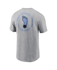 Jordan Men's Heather Gray North Carolina Tar Heels Campus 2-Hit T-Shirt