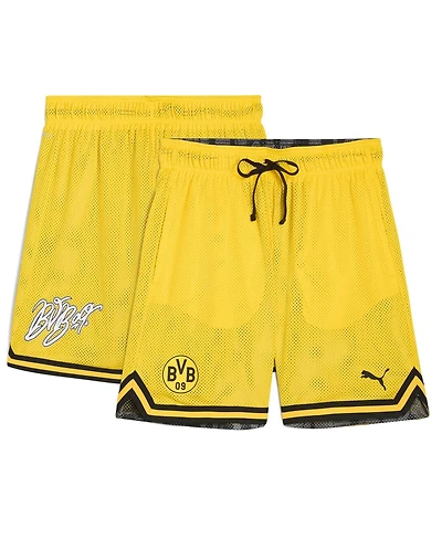 Puma Men's Yellow Borussia Dortmund 2025 Fifa Club World Cup Hoops Reversible Shorts