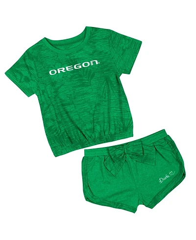 Colosseum Toddler 2-Piece Green Oregon Ducks Fern T-Shirt and Shorts Set