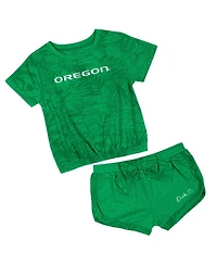Colosseum Toddler 2-Piece Green Oregon Ducks Fern T-Shirt and Shorts Set