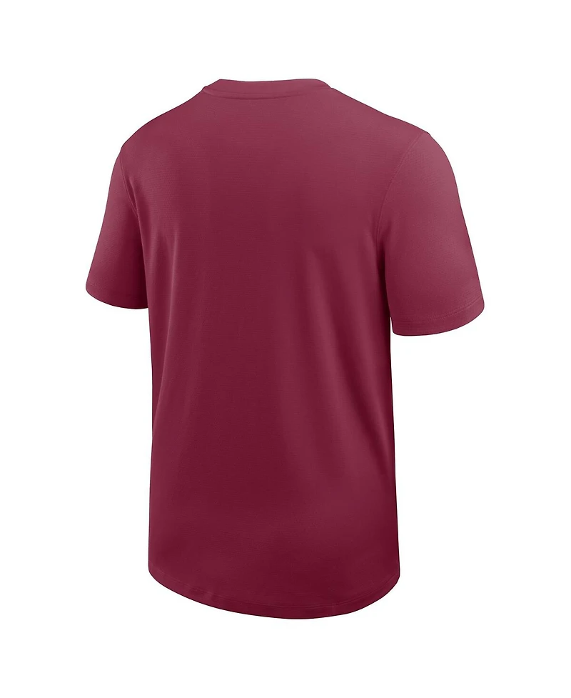 Nike Men's Garnet Florida State Seminoles 2025 Sideline Uv Performance Coach T-Shirt