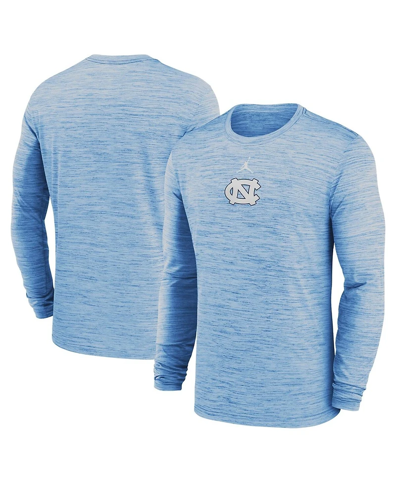 Jordan Men's Carolina Blue North Carolina Tar Heels 2025 Sideline Velocity Performance Long Sleeve T-Shirt