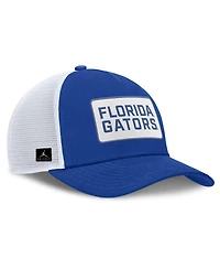 Jordan Men's Royal/White Florida Gators 2025 On-Field Rise Patch Trucker Adjustable Hat