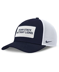 Nike Men's Navy/White Penn State Nittany Lions 2025 On-Field Rise Patch Trucker Adjustable Hat