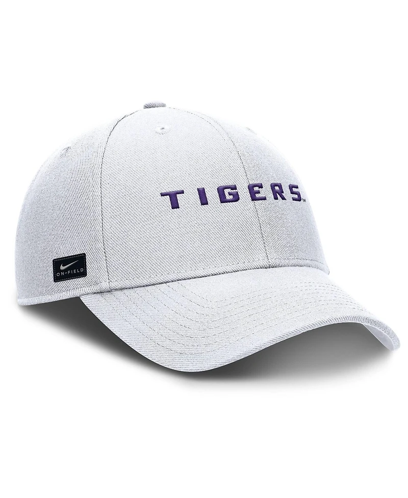 Nike Men's White Lsu Tigers 2025 On-Field Rise Performance Adjustable Hat