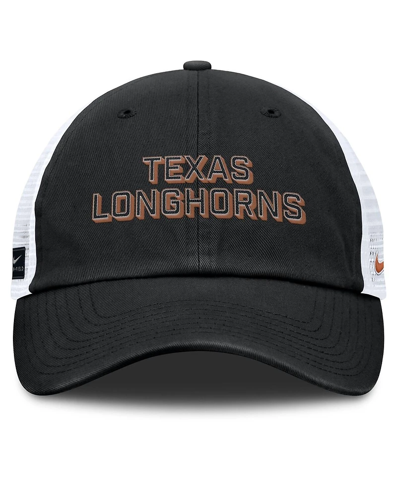 Nike Men's Black Texas Longhorns 2025 Gameday On-Field Club Adjustable Trucker Hat