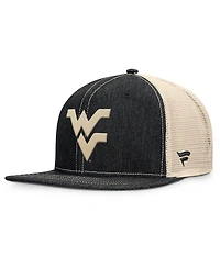 Fanatics Men's Black/Natural West Virginia Mountaineers Legend Trucker Snapback Hat