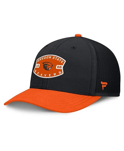 Fanatics Men's Black/Orange Oregon State Beavers Adapt Adjustable Trucker Hat