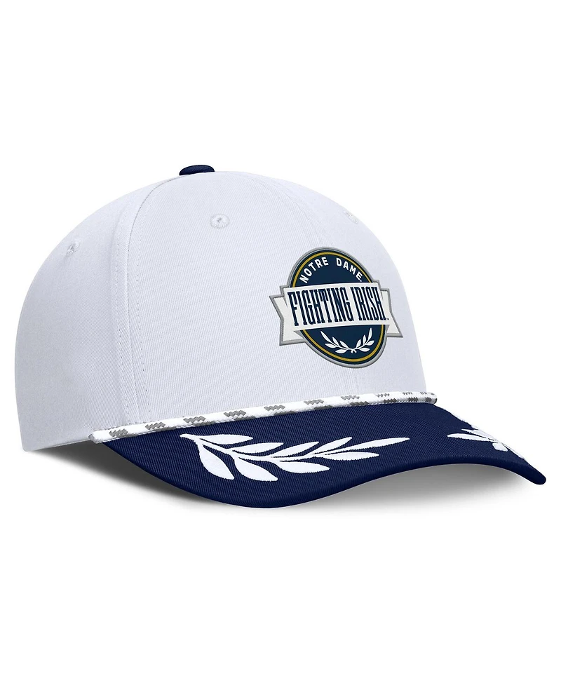Fanatics Men's White/Navy Notre Dame Fighting Irish Admiral Adjustable Hat
