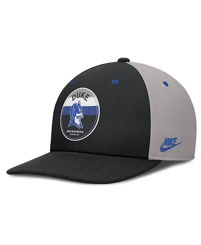 Nike Men's Black/Gray Duke Blue Devils Prep Pro Performance Snapback Hat