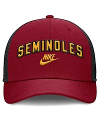 Nike Men's Garnet/Black Florida State Seminoles Legacy Arch Rise Performance Trucker Adjustable Hat