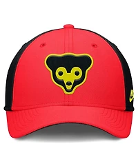 Nike Men's Crimson/Black Chicago Cubs Neon 90s Rise Swoosh Flex Hat