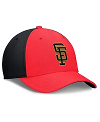 Nike Men's Crimson/Black San Francisco Giants Neon 90s Rise Swoosh Flex Hat