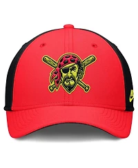 Nike Men's Crimson/Black Pittsburgh Pirates Neon 90s Rise Swoosh Flex Hat