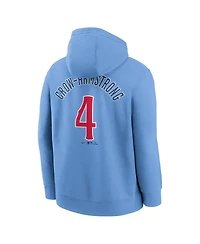 Nike Men's Pete Crow-Armstrong Light Blue Chicago Cubs Player Name Number Club Fleece Pullover Hoodie