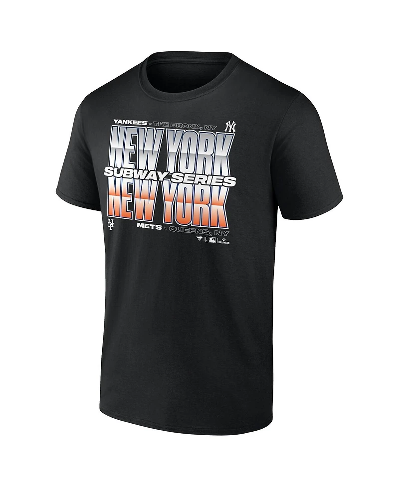 Fanatics Men's Black New York Yankees vs. Mets 2025 Subway Series Roster T-Shirt