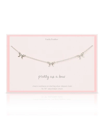 Lucky Feather Beautiful Bows - 3 Bow Necklace