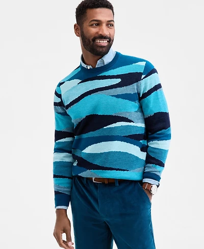 Club Room Men's Abstract Crewneck Sweater, Macy's Exclusive
