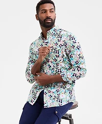 Club Room Men's Derek Floral Button-Down Poplin Shirt, Macy's Exclusive