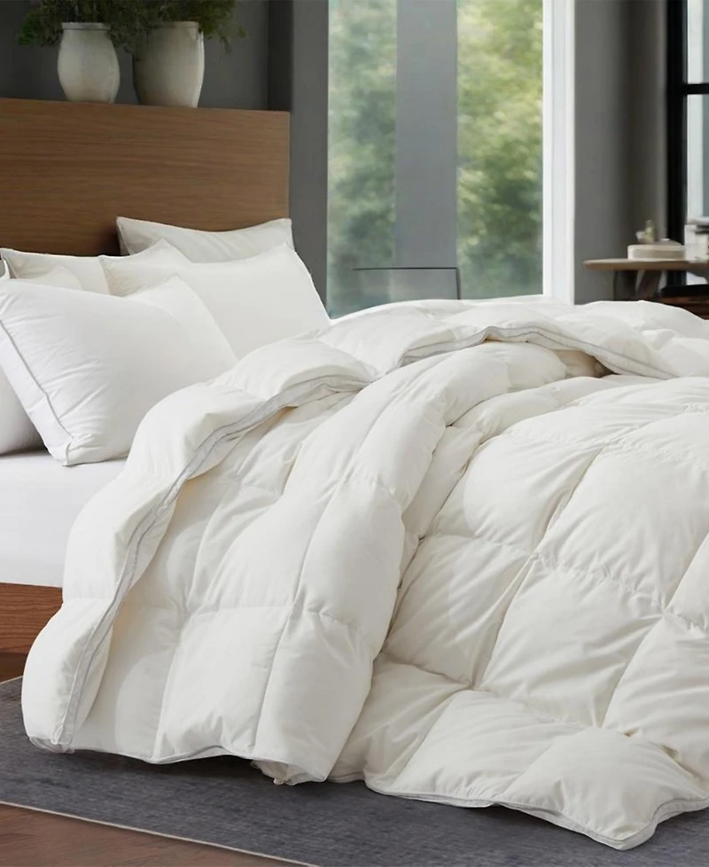 Unikome All Season White Goose Feather and Fiber Comforter, Full/Queen