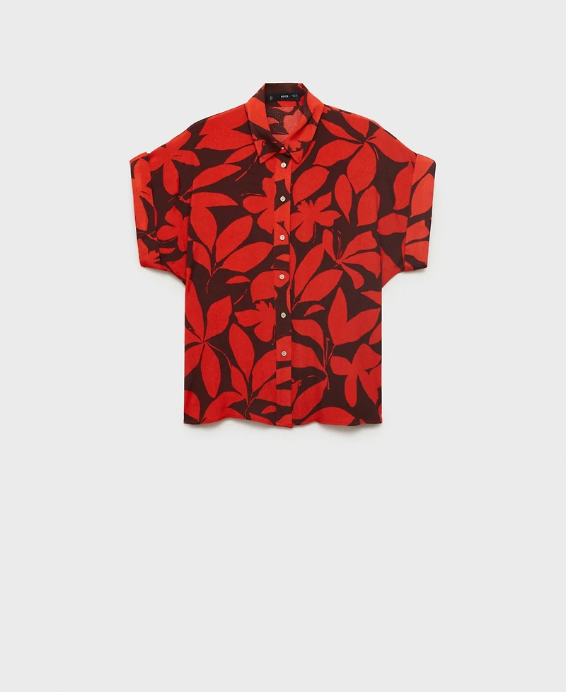 Mango Women's Printed Short-Sleeved Shirt