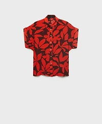 Mango Women's Printed Short-Sleeved Shirt