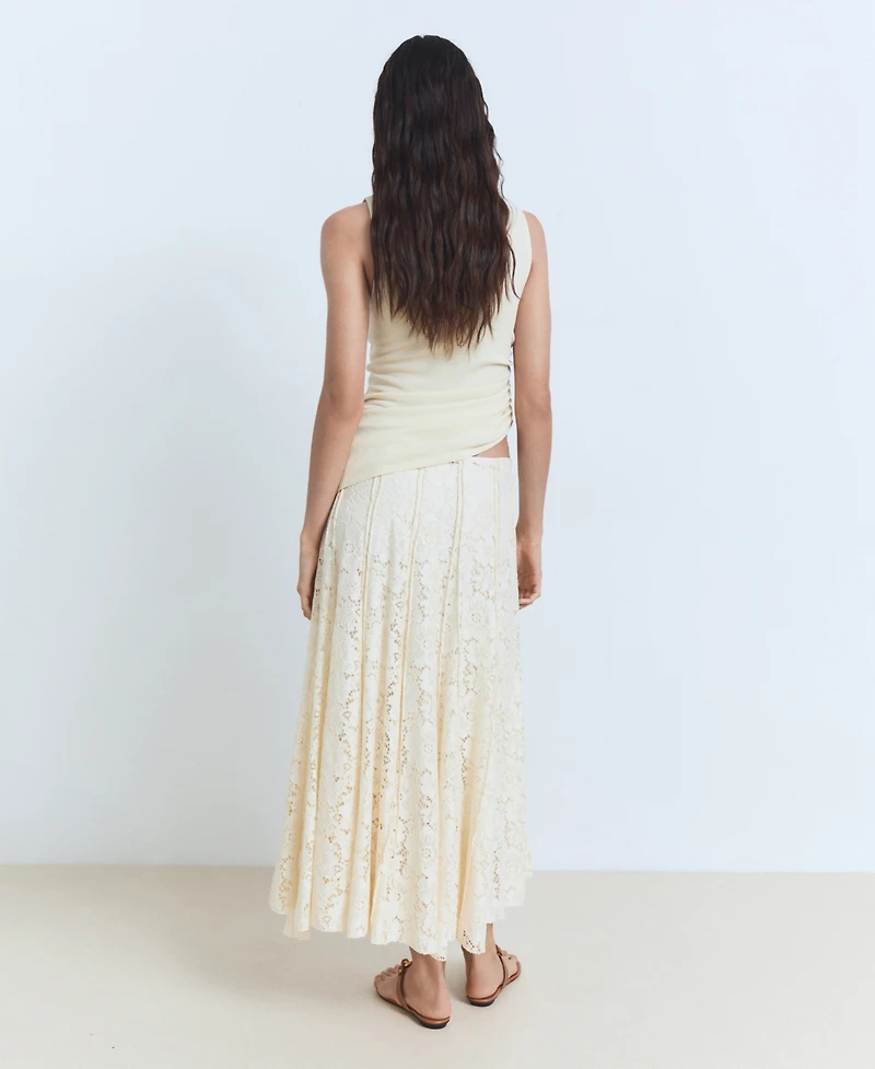 Mango Women's Long Lace Skirt